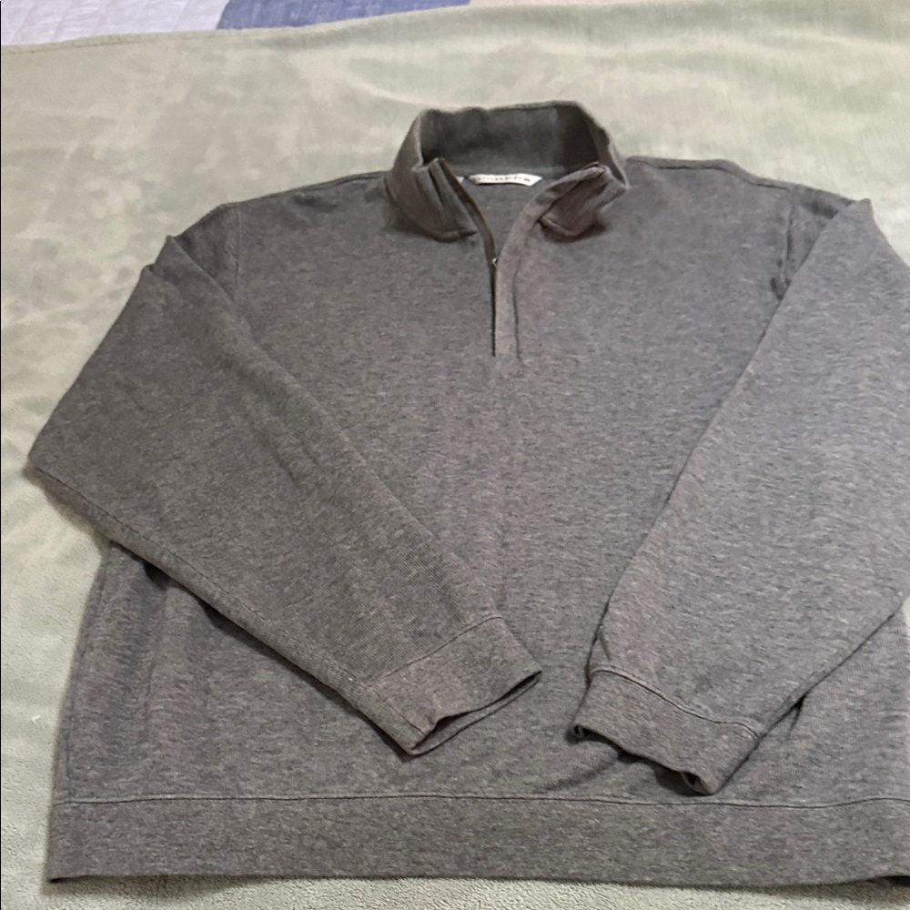 Cutter & Buck Men's Charcoal Zip-Up Sweater